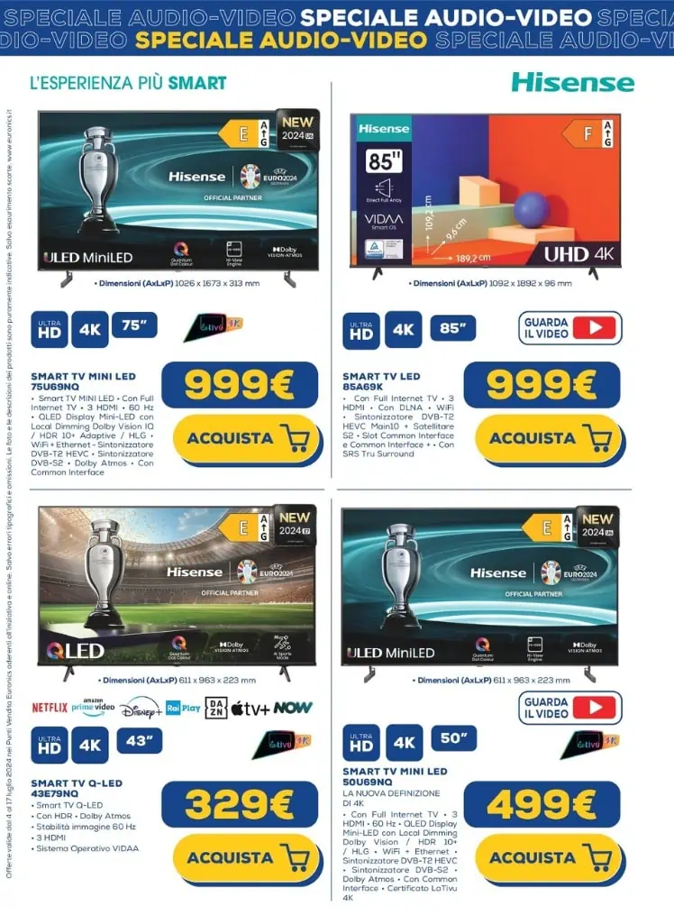 Screenshot 2024-07-04 093107 Euronics ti aspetta con il volantino speciale sui prodotti audio e video