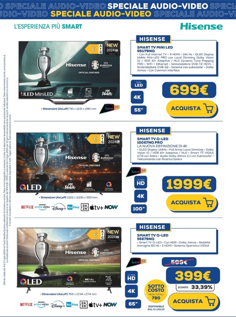 Screenshot 2024-07-04 093112 Euronics ti aspetta con il volantino speciale sui prodotti audio e video