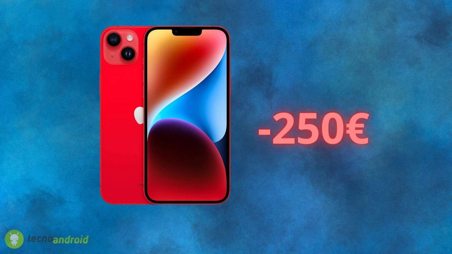 Apple iPhone 14 Plus: sconto di 250 euro oggi su AMAZON