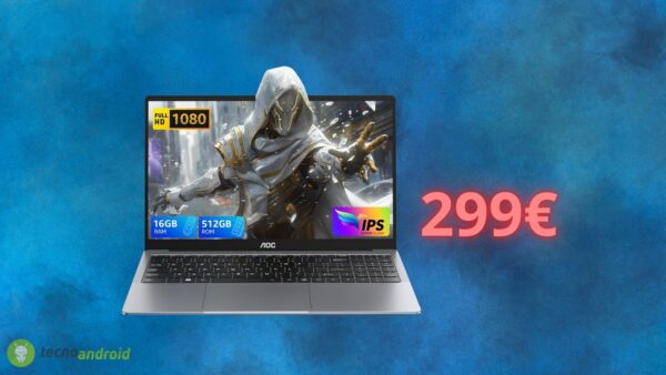 Notebook a meno di 300 euro: l'OFFERTA da non perdere su AMAZON