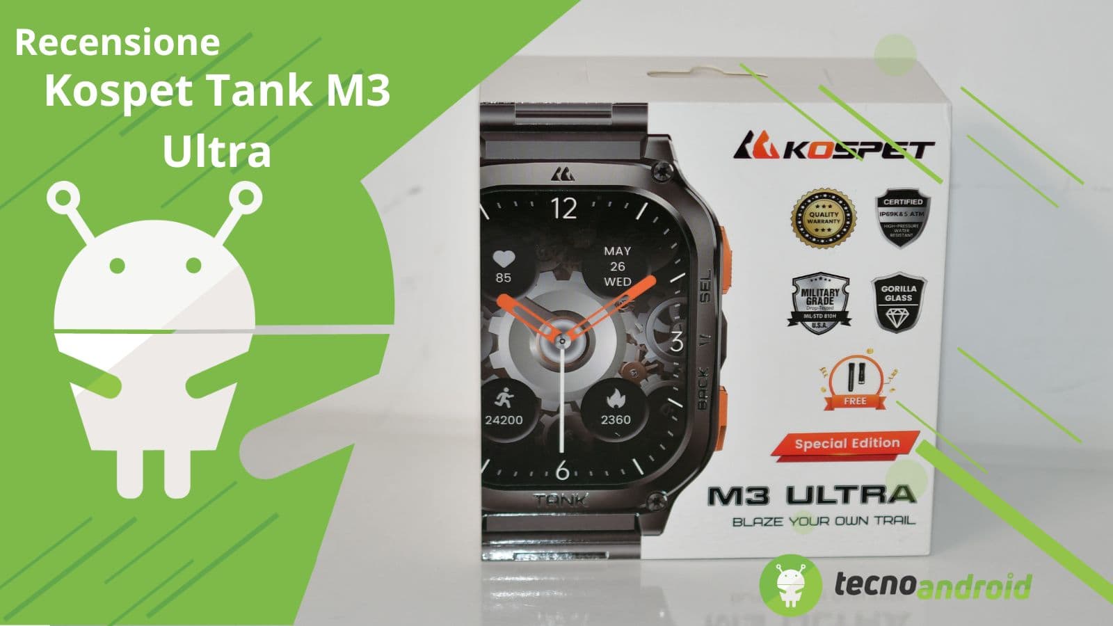 kospet Kospet Tank M3 Ultra, smartwatch completo e super resistente - Recensione