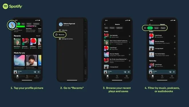 Spotify consente ora di risalire ai brani ascoltati negli ultimi 90 giorni