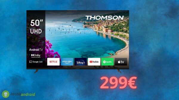 AMAZON è fuori di testa: oggi una smart TV da 50 pollici costa 299 euro