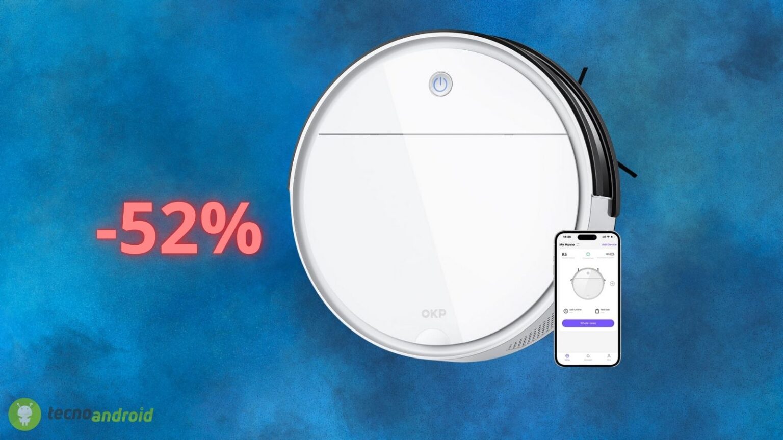 Robot aspirapolvere OKP Life a 99 euro su Amazon: SCONTO Black Friday del 52%