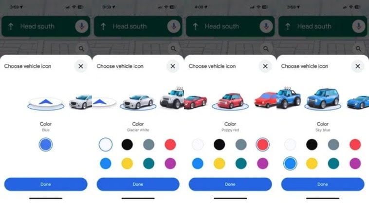 Google Maps cambiare icona auto