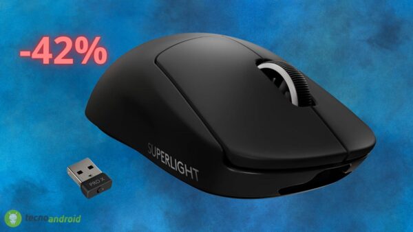 Logitech G Pro X Superlight in OFFERTA incredibile su Amazon: sconto del 42%