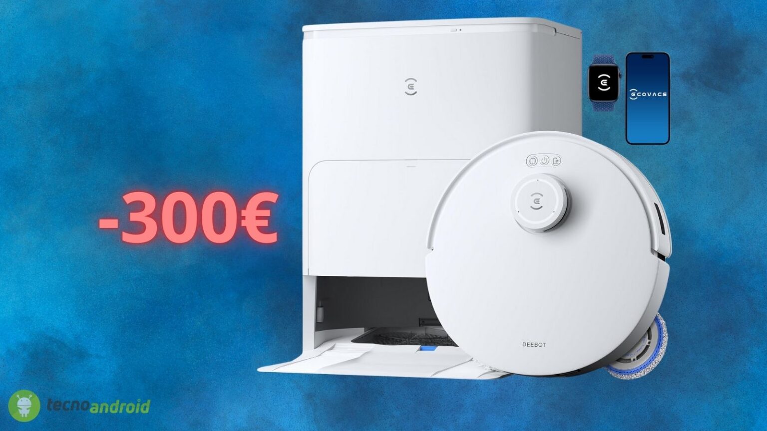 Robot aspirapolvere ECOVACS in offerta di 300 euro: lo sconto è ASSURDO su Amazon