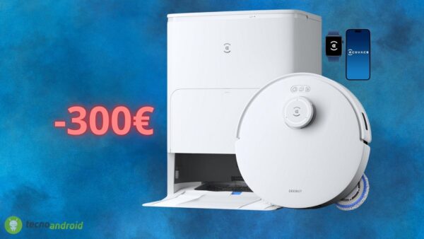 Robot aspirapolvere ECOVACS in offerta di 300 euro: lo sconto è ASSURDO su Amazon