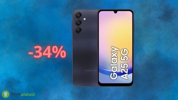 Samsung Galaxy A25: PAZZESCA offerta di 110 euro di sconto su Amazon