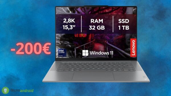 Lenovo Yoga Slim 7i: OFFERTA da pazzi di 200 euro su Amazon