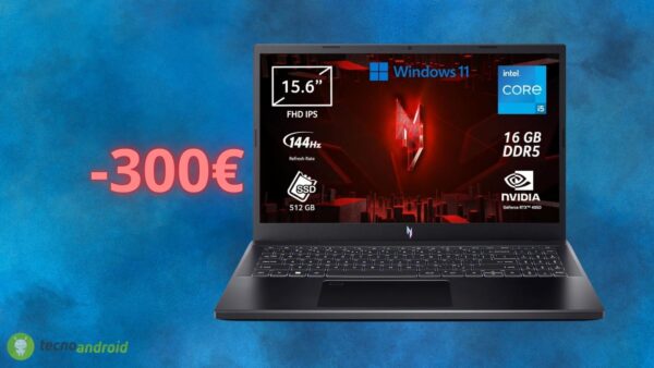 Notebook ACER NITRO da gaming in SCONTO di 300 euro su Amazon