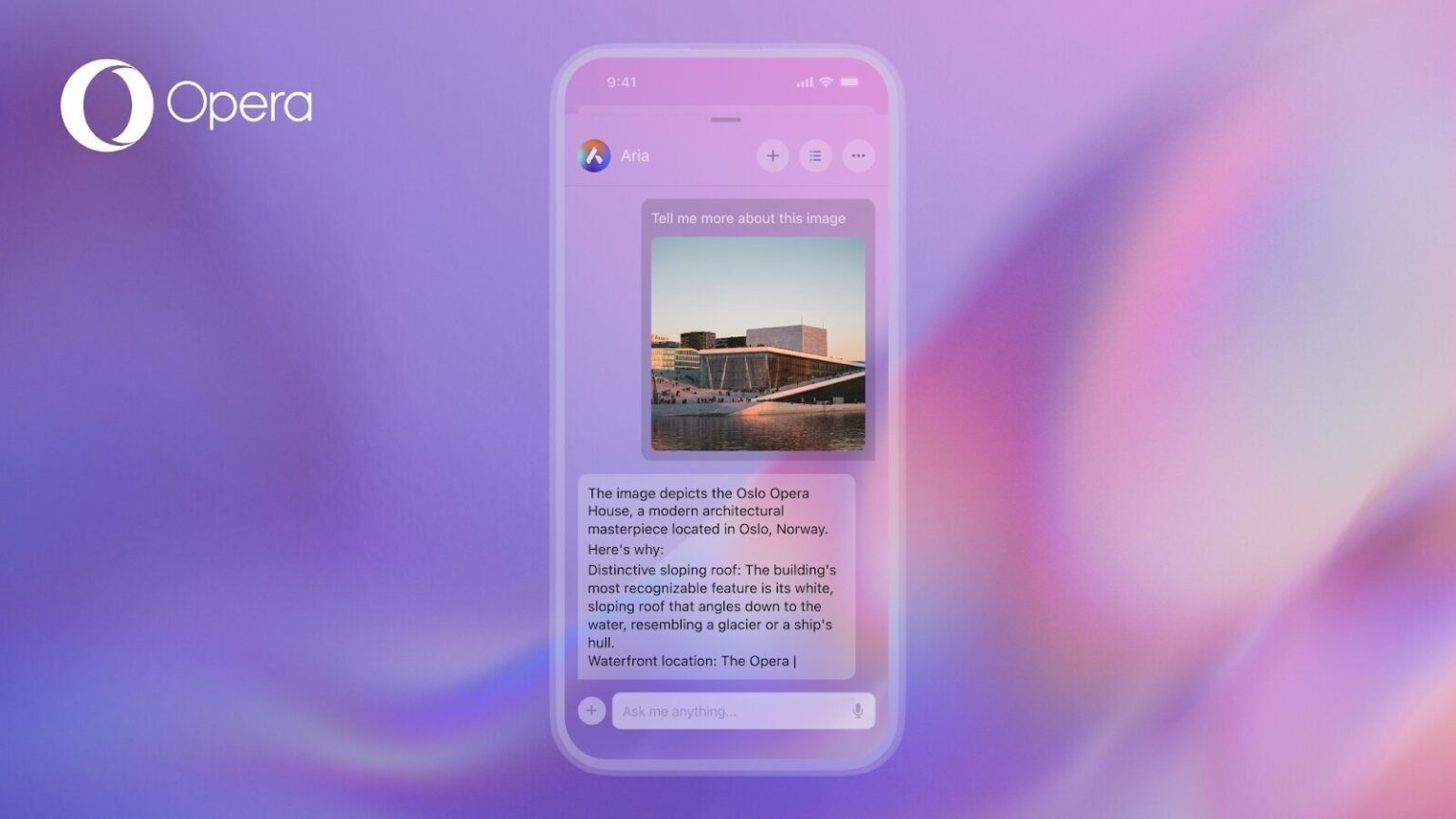 Opera per iPhone: ecco i widget personalizzabili per l'accesso all'AI