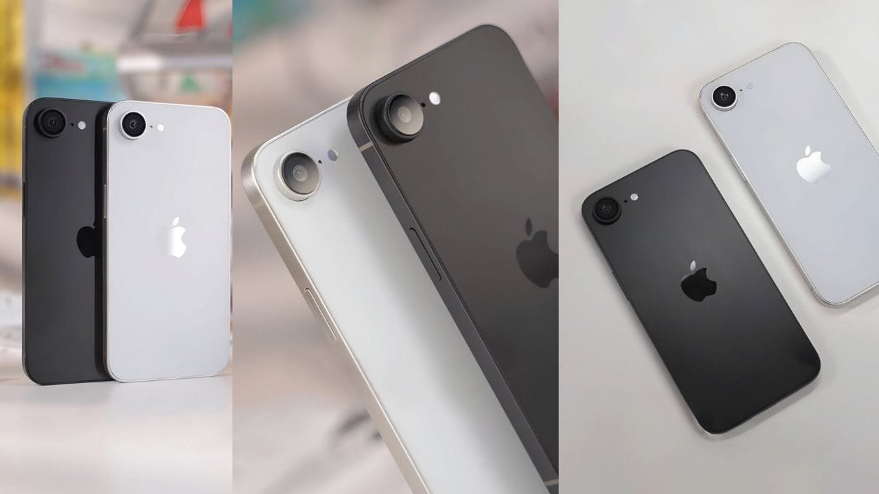 iPhone SE 2025 compare di fianco ad un iPhone 16: le immagini