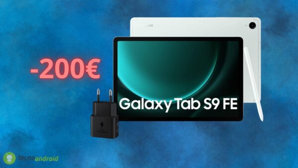 Samsung Galaxy Tab S9 FE, l'OFFERTA shock Amazon che lo rende un BEST BUY