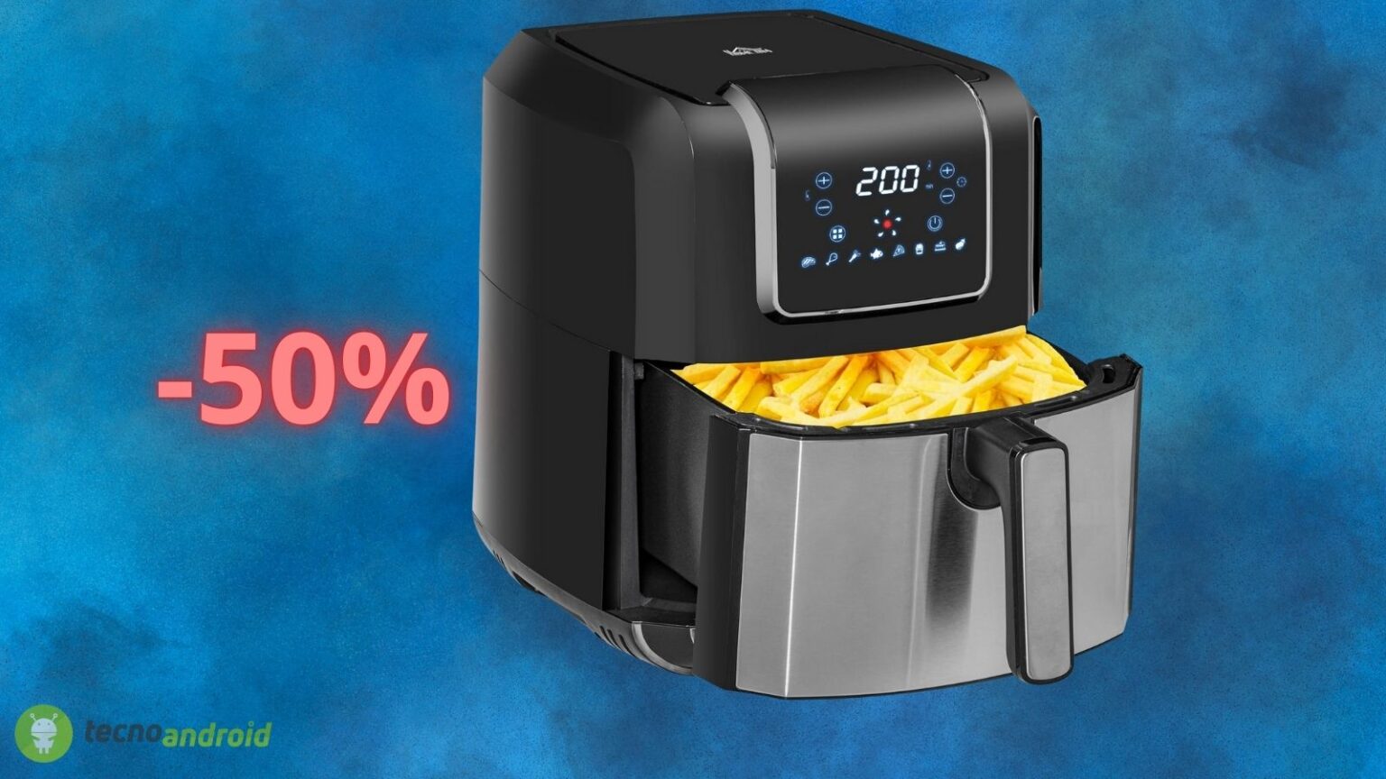 Amazon sconta al 50% una friggitrice ad aria: COSTA solo 39 euro
