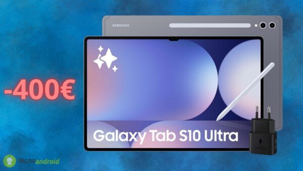 Samsung Galaxy Tab S10 Ultra: sconto PAZZESCO da 400 euro su AMAZON