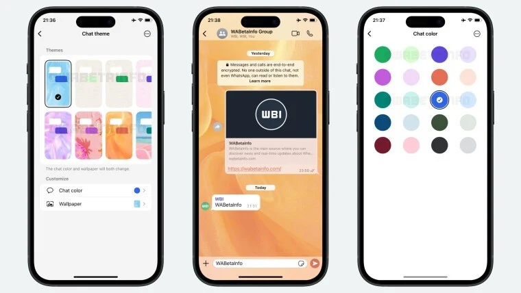 WhatsApp per iOS, aggiornamento Temi