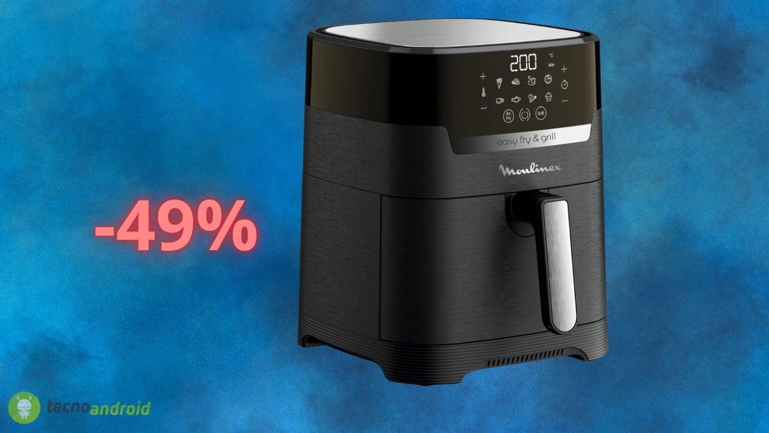Amazon è PAZZA: sconta del 49% la friggitrice ad aria Moulinex