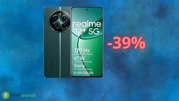 Realme 12+, che OFFERTA su Amazon, oggi è in SCONTO del 39%