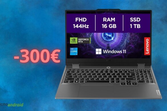 Notebook LENOVO da gaming in OFFERTA BOMBA da 300 euro su Amazon