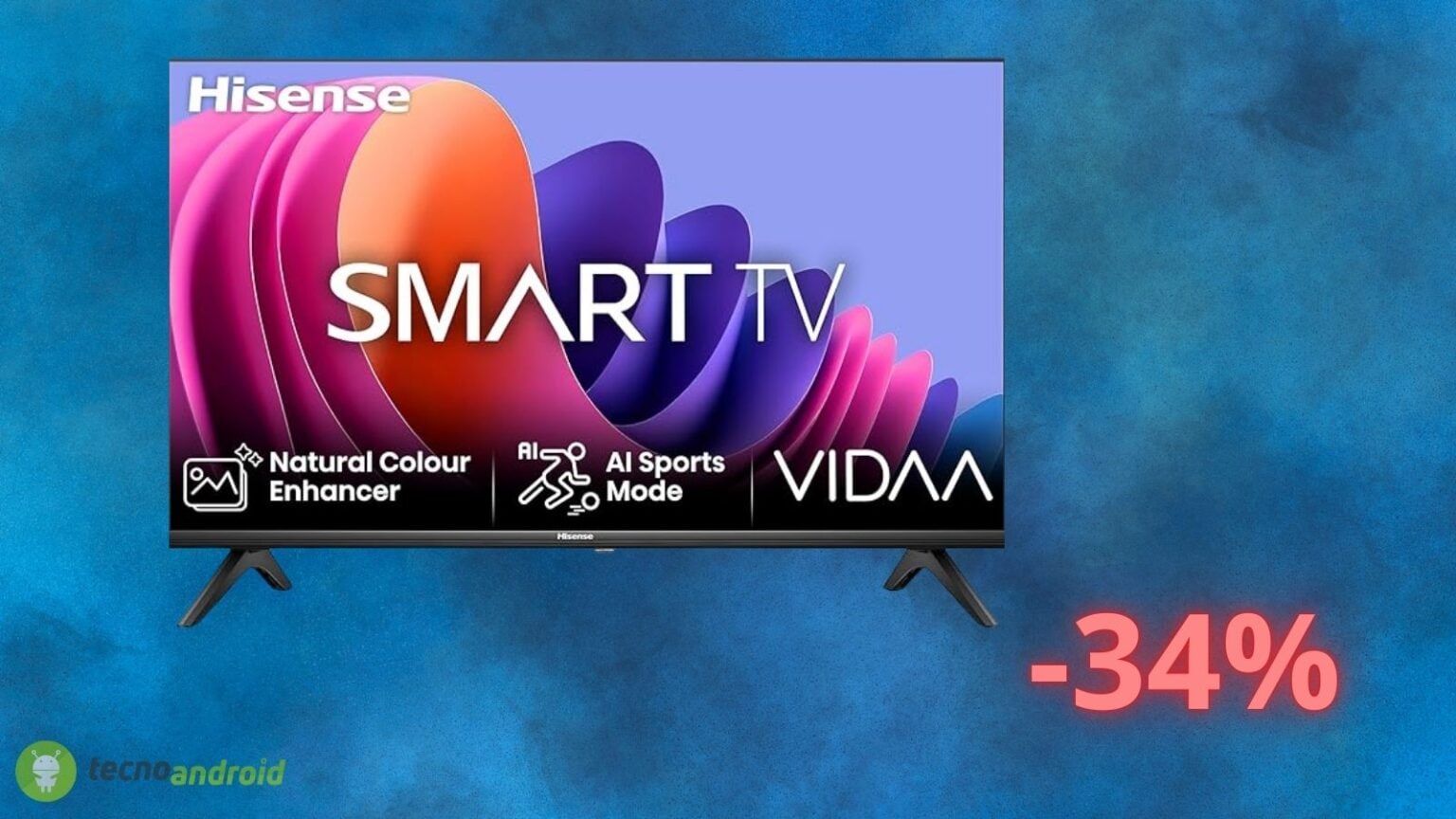 Smart TV HISENSE a 143 euro: lo sconto del 34% su Amazon