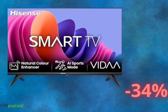 Smart TV HISENSE a 143 euro: lo sconto del 34% su Amazon