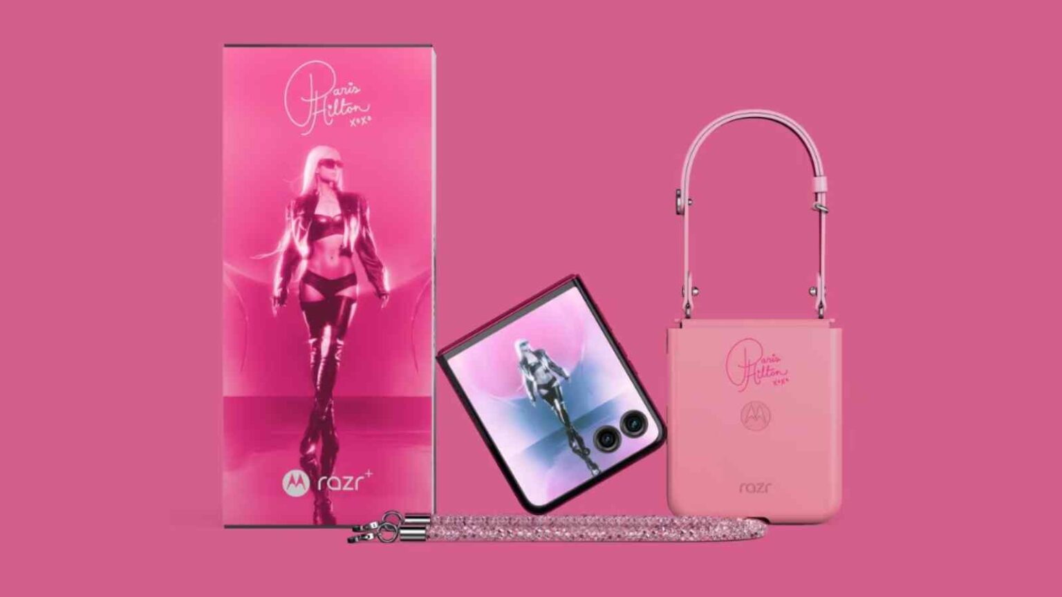 Il Motorola RAZR+ 2024 Paris Hilton Edition offre design esclusivo, rosa glamour e contenuti speciali, a 1.199 dollari negli USA.