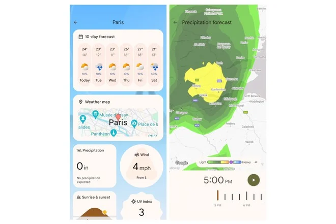 Google Pixel Meteo