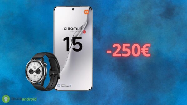 Xiaomi 15 con Watch S4 in REGALO è in super OFFERTA su Amazon