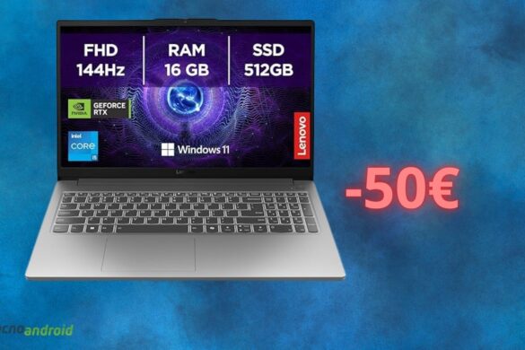 Amazon FOLLE con lo sconto di oggi sul notebook LENOVO da gaming