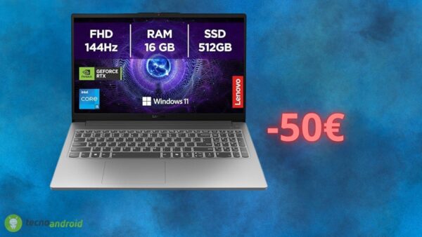 Amazon FOLLE con lo sconto di oggi sul notebook LENOVO da gaming