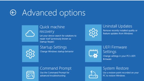 Windows 11 introduce Quick Recovery che rende rapidi i problemi di avvio