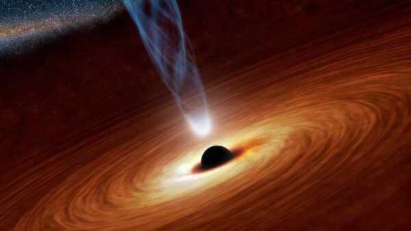 Una galassia lontana con un buco nero attivo offre indizi sul futuro della Via Lattea, tra getti energetici e materia oscura.