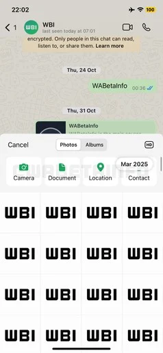 WhatsApp su iOS cambia l'interfaccia per gli allegati: ora è più comoda e semplice_1