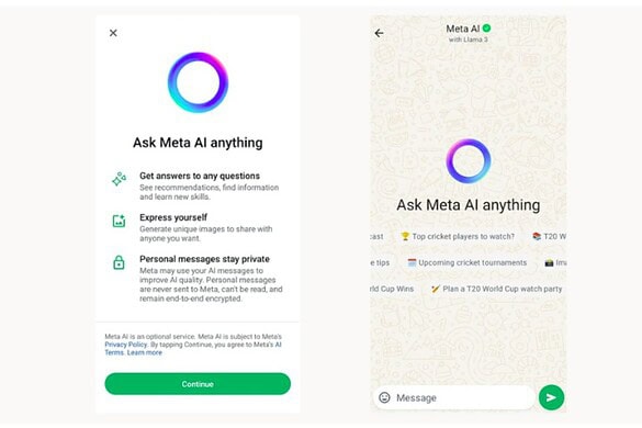 Meta AI su WhatsApp: la nuova funzionalità che cambia il modo di interagire