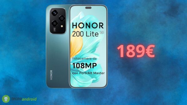 Honor 200 Lite costa SEMPRE MENO su Amazon: ecco lo SCONTO folle