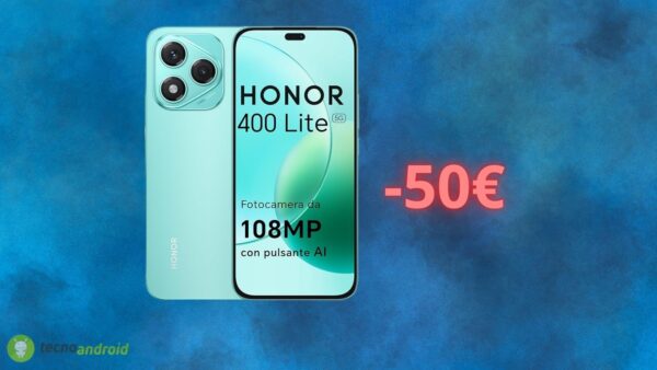 Honor 400 Lite è in SCONTO di 50 euro con coupon gratis su Amazon