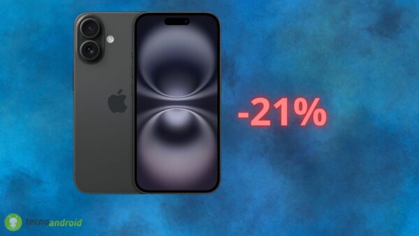 Amazon regala Apple iPhone 16 con sconto del 21%