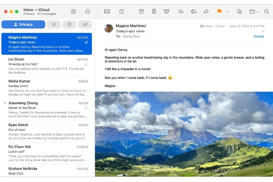 MacOS Sequoia 15.4 nuova App Mail di Apple