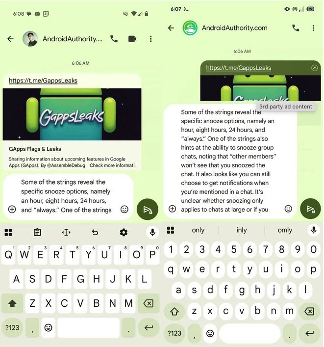 Google Messaggi finalmente amplia l'area di testo, utenti felicissimi