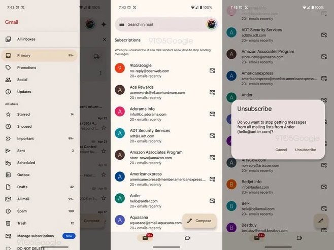 Gmail Google Newsletter Gestisci iscrizioni Gmail Google Newsletter Gestisci iscrizioni