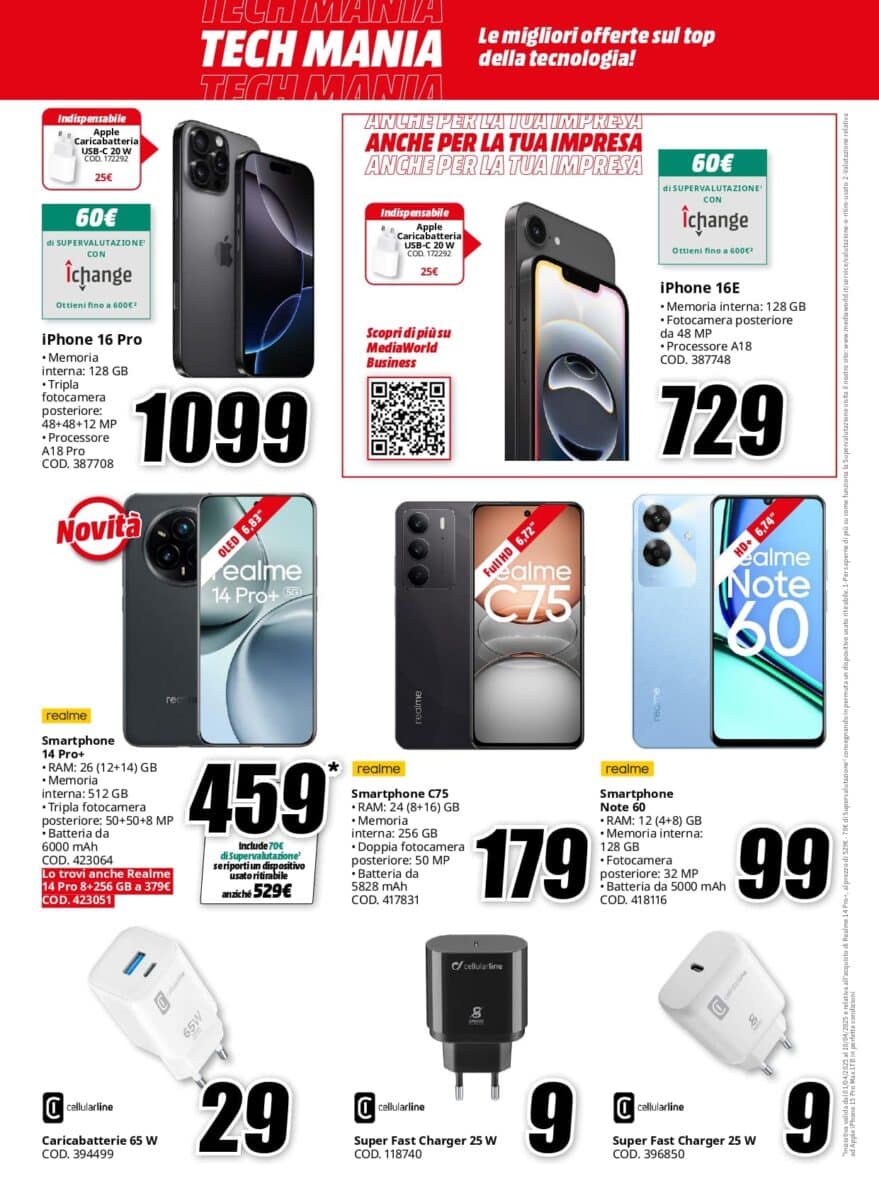 mediaworld - specifiche mediaworld tech mania volantino
