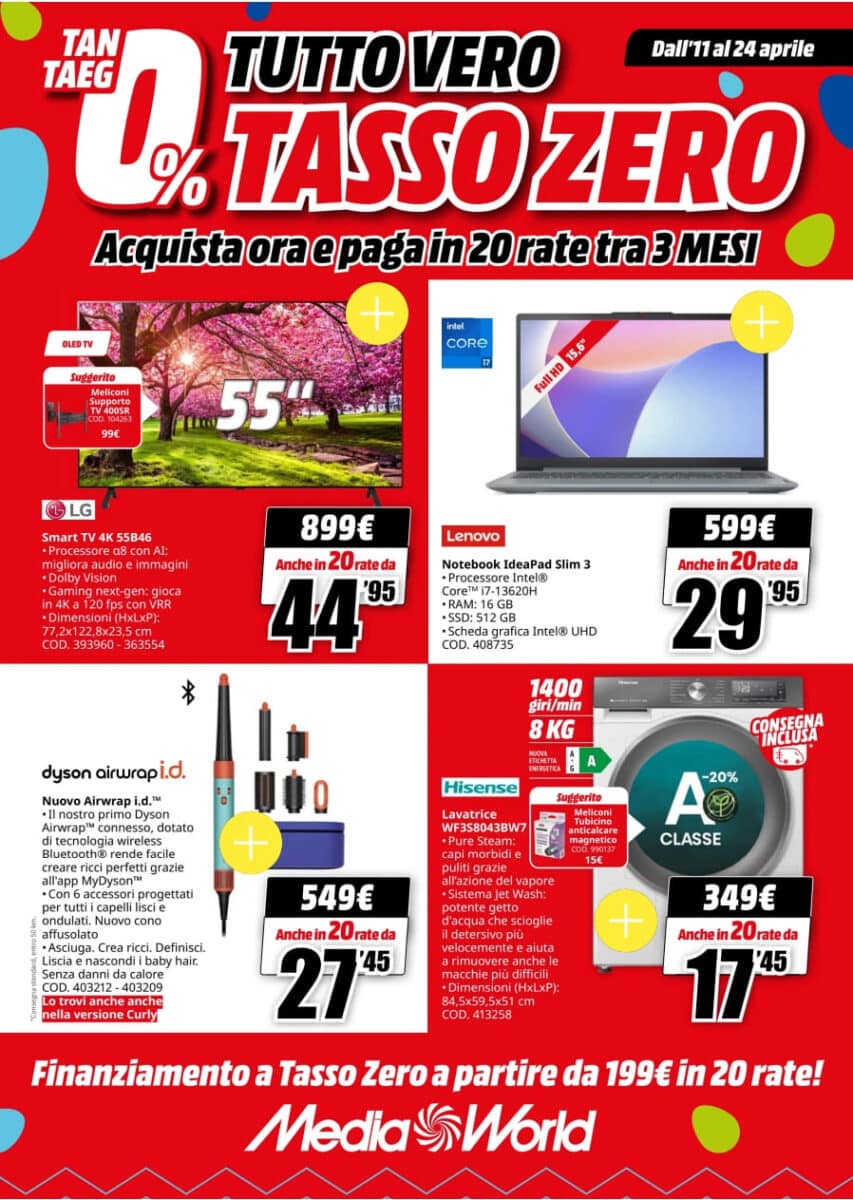 mediaworld - dettaglio volantino mediaworld aprile
