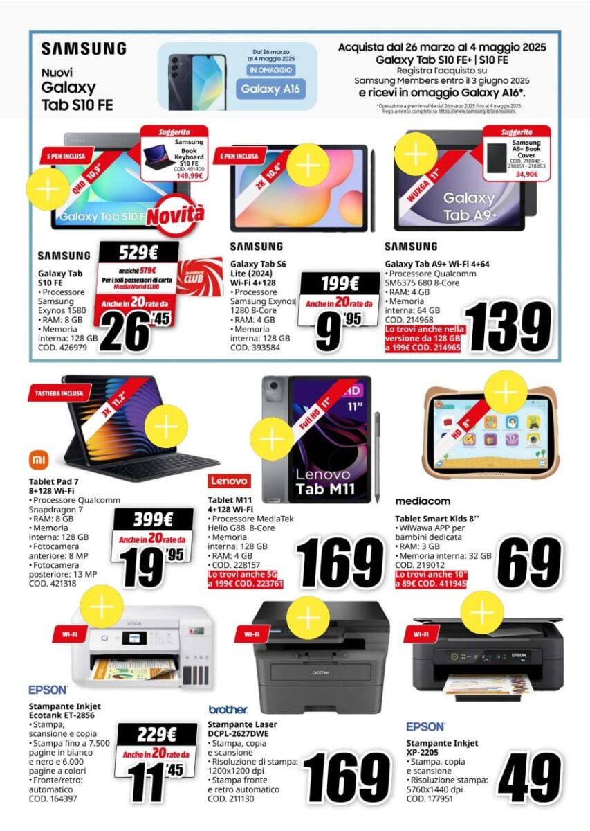 mediaworld - immagine 10 volantino mediaworld aprile