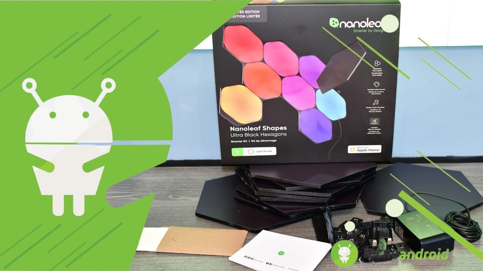 Nanoleaf Shapes Ultra Black Hexagon: i pannelli LED
