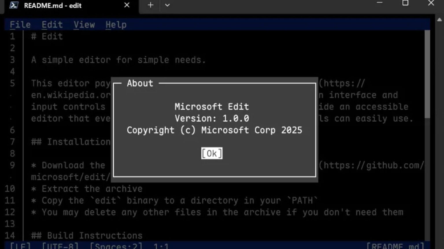 Microsoft, nasce Edit: ecco il nuovo editor da terminale per Windows