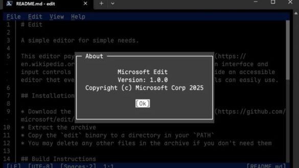 Microsoft, nasce Edit: ecco il nuovo editor da terminale per Windows