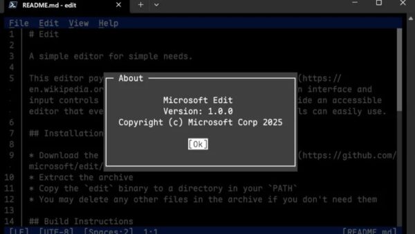 Microsoft, nasce Edit: ecco il nuovo editor da terminale per Windows