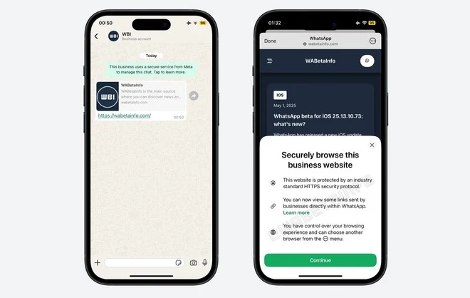 WhatsApp aggiornamento browser in-app iOS WhatsApp aggiornamento browser in-app iOS