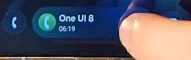 Now Bar One Ui 8 chiamata in corso Now Bar One Ui 8 chiamata in corso